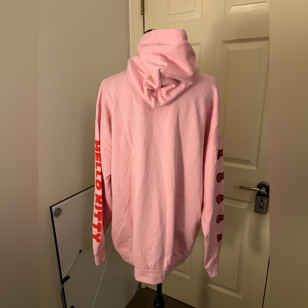 Hello kitty x I saw it first pink hoodie sweatshirt hearts valentines XL - Picture 5 of 8